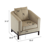 Luxury Modern Velvet Barrel Club Chair Single Sofa
