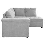 3-Seater Convertible Sofa Bed with One-Click Mechanism & Storage Compartment