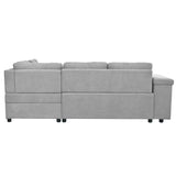 3-Seater Convertible Sofa Bed with One-Click Mechanism & Storage Compartment