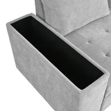 3-Seater Convertible Sofa Bed with One-Click Mechanism & Storage Compartment