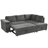 3-Seater Convertible Sofa Bed with One-Click Mechanism & Storage Compartment