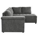 3-Seater Convertible Sofa Bed with One-Click Mechanism & Storage Compartment