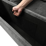 3-Seater Convertible Sofa Bed with One-Click Mechanism & Storage Compartment