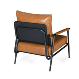 Mid-Century Modern Faux Leather Accent Chair, Brown