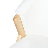 Modern Upholstery Accent Chair with Solid Wood Frame, White
