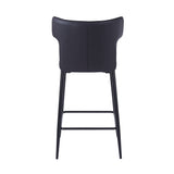 Set of 2 Modern Counter Stools PU Leather Bar Chairs