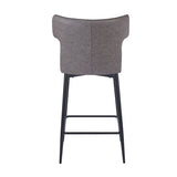 Set of 2 Modern Counter Stools PU Leather Bar Chairs