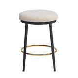 Set of 2 Modern Upholstered Counter Stools – 24.75" Seat Height