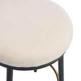 Set of 2 Modern Upholstered Counter Stools – 24.75" Seat Height