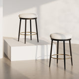 Set of 2 Modern Upholstered Counter Stools – 24.75" Seat Height