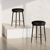 Set of 2 Modern Upholstered Counter Stools – 24.75" Seat Height