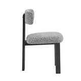 Set of 2 Modern Upholstered Dining Chairs Fabric with Sturdy Iron Frame