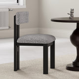 Set of 2 Modern Upholstered Dining Chairs Fabric with Sturdy Iron Frame