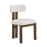 Set of 2 Modern Upholstered Dining Chairs Fabric with Sturdy Iron Frame