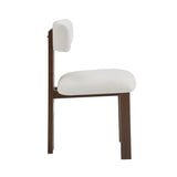 Set of 2 Modern Upholstered Dining Chairs Fabric with Sturdy Iron Frame