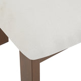 Set of 2 Modern Upholstered Dining Chairs Fabric with Sturdy Iron Frame