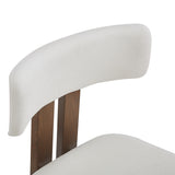 Set of 2 Modern Upholstered Dining Chairs Fabric with Sturdy Iron Frame