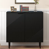 35 in. H Modern 2 Door Storage Cabinet, Adjustable Shelves