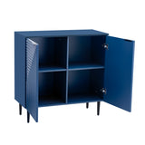 35 in. H Modern 2 Door Storage Cabinet, Adjustable Shelves