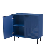 35 in. H Modern 2 Door Storage Cabinet, Adjustable Shelves