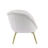 Modern Velvet Accent Chair with Gold Legs