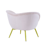 Modern Velvet Accent Chair with Gold Legs