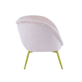 Modern Velvet Accent Chair with Gold Legs