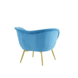 Modern Velvet Accent Chair with Gold Legs