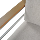 Jorsans Aluminum Outdoor Patio Loveseat with Beige Cushions