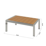 Aldere Aluminum Outdoor Patio Coffee Table