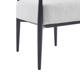 Mid-Century Fabric Dining Chair with Tapered Legs & Pocket Spring Seat