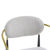 Mid-Century Fabric Dining Chair with Tapered Legs & Pocket Spring Seat
