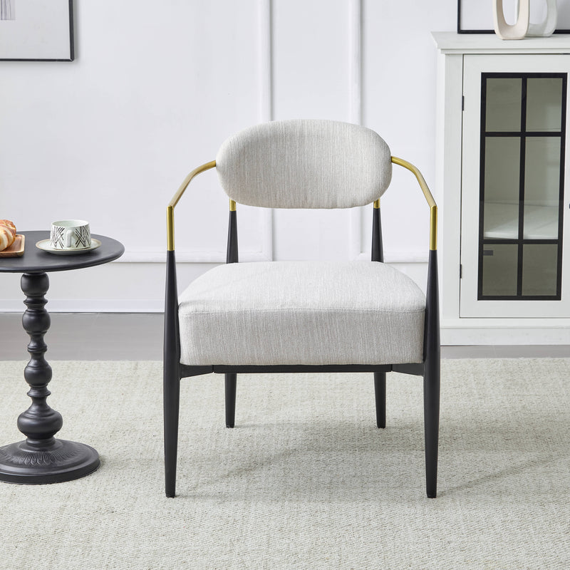 Mid-Century Fabric Dining Chair with Tapered Legs & Pocket Spring Seat