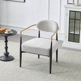 Mid-Century Fabric Dining Chair with Tapered Legs & Pocket Spring Seat