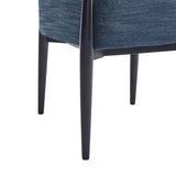 Mid-Century Fabric Dining Chair with Tapered Legs & Pocket Spring Seat
