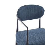 Mid-Century Fabric Dining Chair with Tapered Legs & Pocket Spring Seat