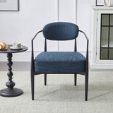 Mid-Century Fabric Dining Chair with Tapered Legs & Pocket Spring Seat