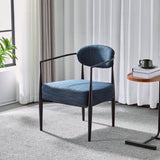 Mid-Century Fabric Dining Chair with Tapered Legs & Pocket Spring Seat