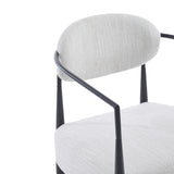 Mid-Century Fabric Dining Chair with Tapered Legs & Pocket Spring Seat