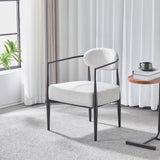 Mid-Century Fabric Dining Chair with Tapered Legs & Pocket Spring Seat