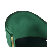 Velvet Dining Chairs with Gold Metal Frame, Set of 2