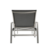 Halload Outdoor Modern Gray Mesh Chaise Lounge