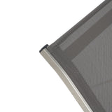 Halload Outdoor Modern Gray Mesh Chaise Lounge