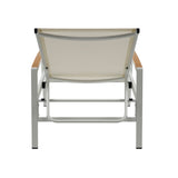 Halload Outdoor Modern Gray Mesh Chaise Lounge