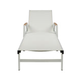 Halload Outdoor Modern Gray Mesh Chaise Lounge