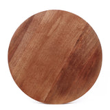 Handcrafted Solid Mango Wood Pedestal End Table – 17" Round