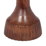 Modern Solid Mango Wood Pedestal End Table, Fully Assembled