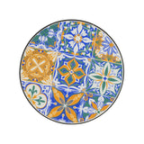 Outdoor Patio Round Side Table, Ceramic Tile