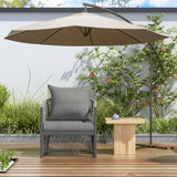 Patio Contemporary Comfort Lounge Chair with Rope Accents, Aluminum, Grey