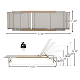 Cesalso Outdoor Patio Mesh Chaise Lounges